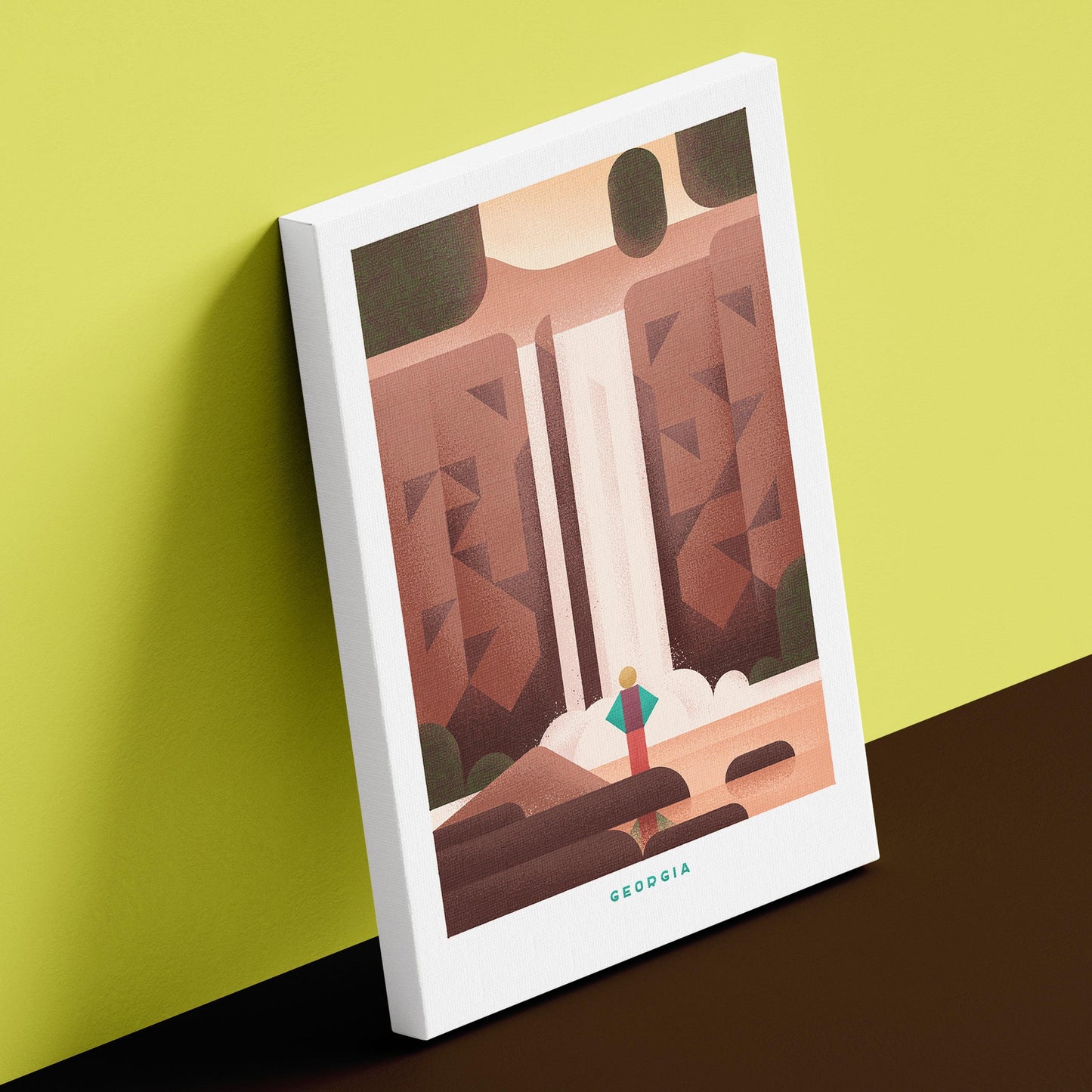 Georgia Travel Poster Canvas-Canvas-Yesteeyear