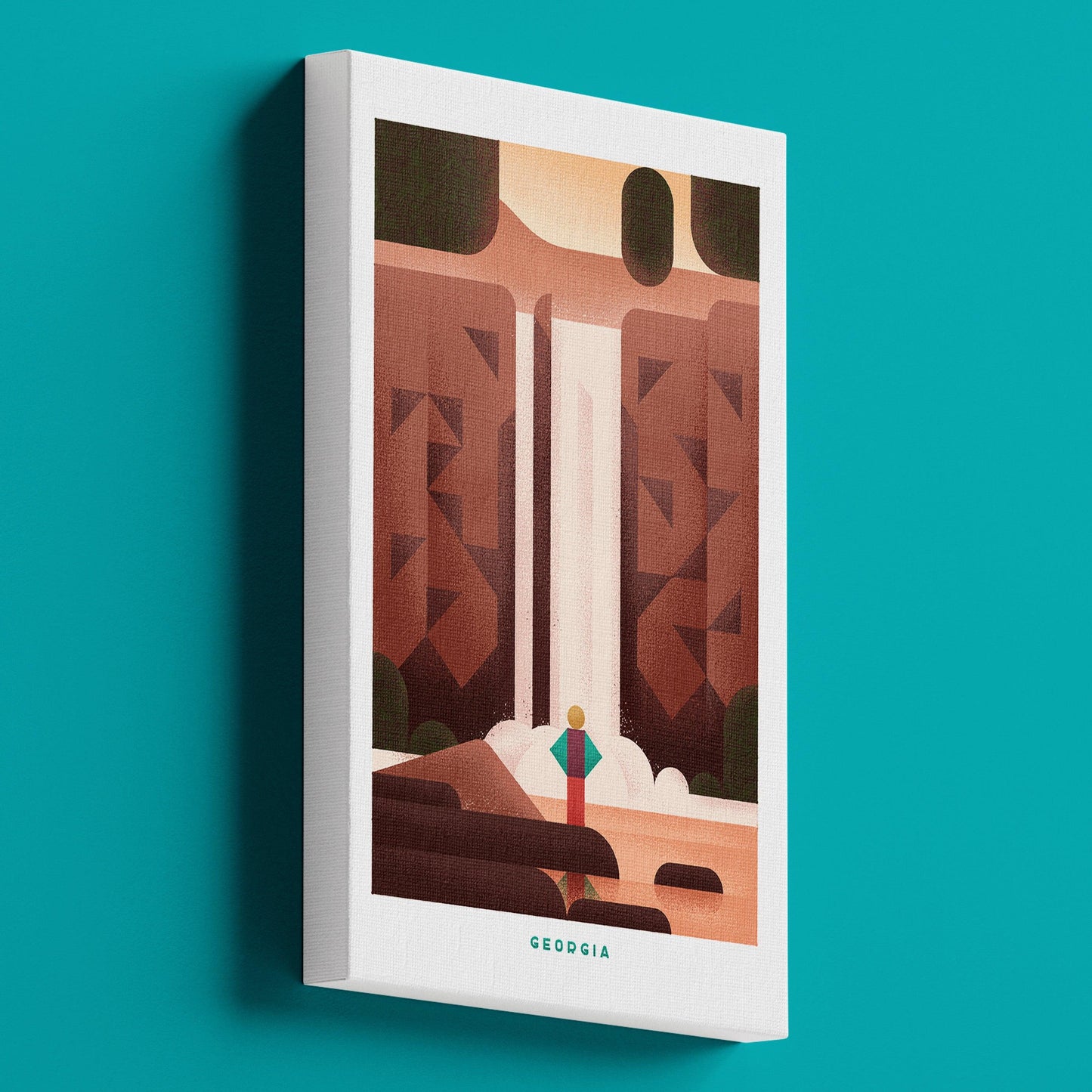 Georgia Travel Poster Canvas-Canvas-Yesteeyear