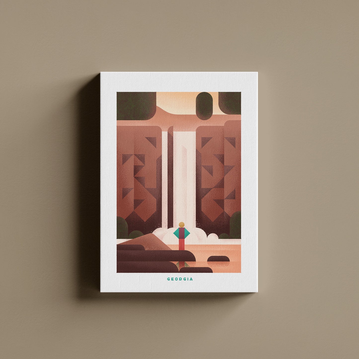 Georgia Travel Poster Canvas-Canvas-Yesteeyear