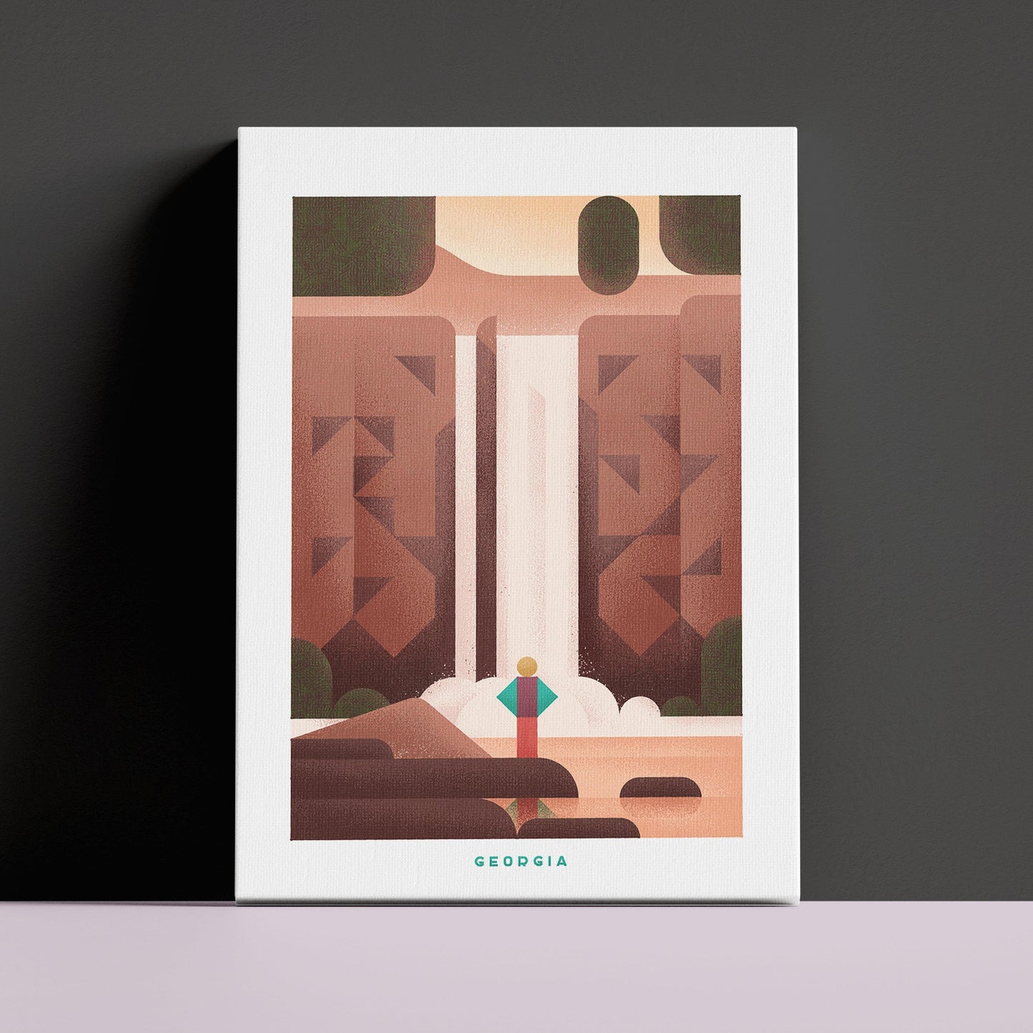 Georgia Travel Poster Canvas-Canvas-Yesteeyear