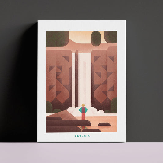 Georgia Travel Poster Canvas-Canvas-Yesteeyear