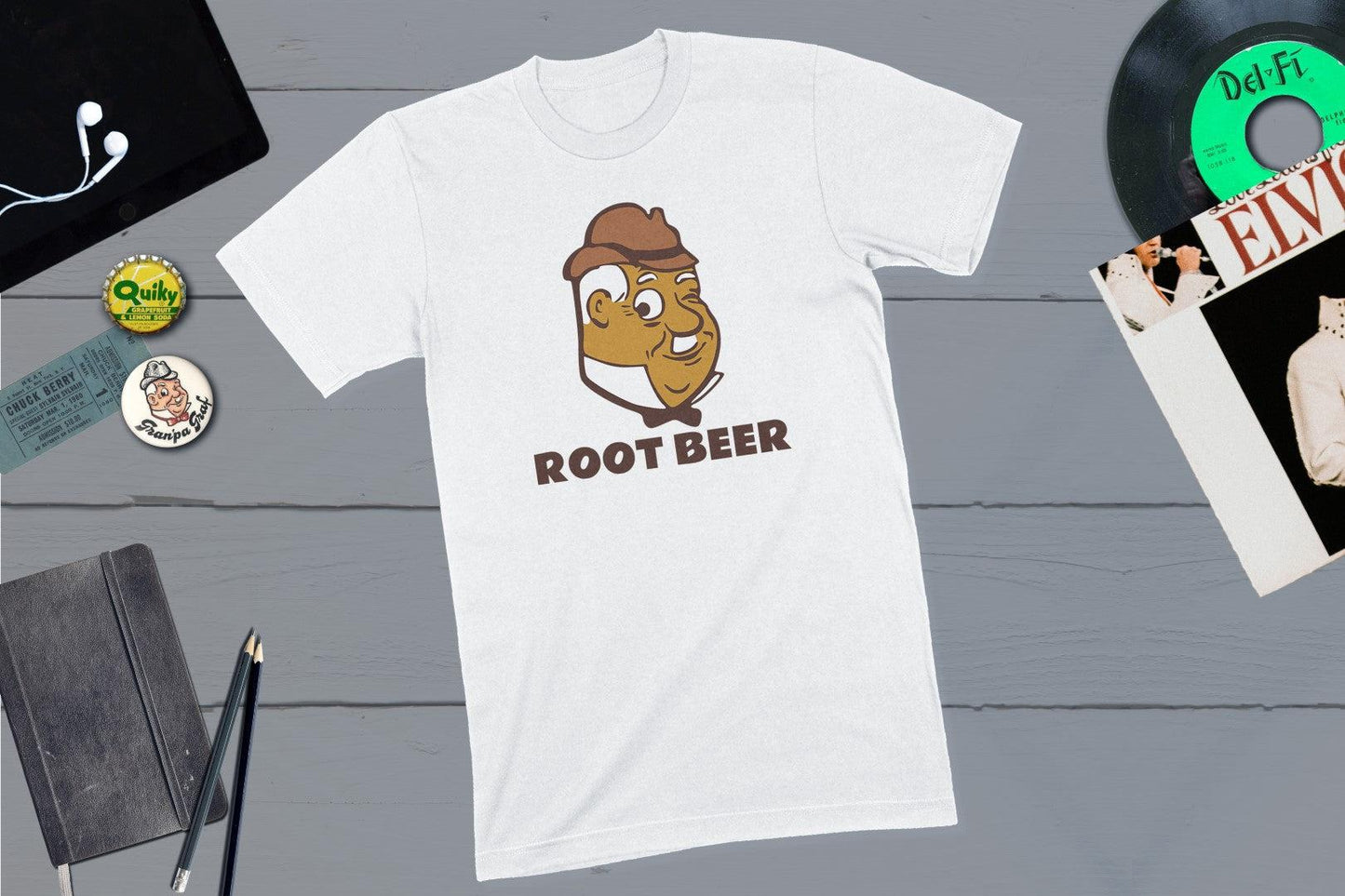 Graf Root Beer Bottle Cap - Grandpa Graf-Unisex T-shirt-Yesteeyear