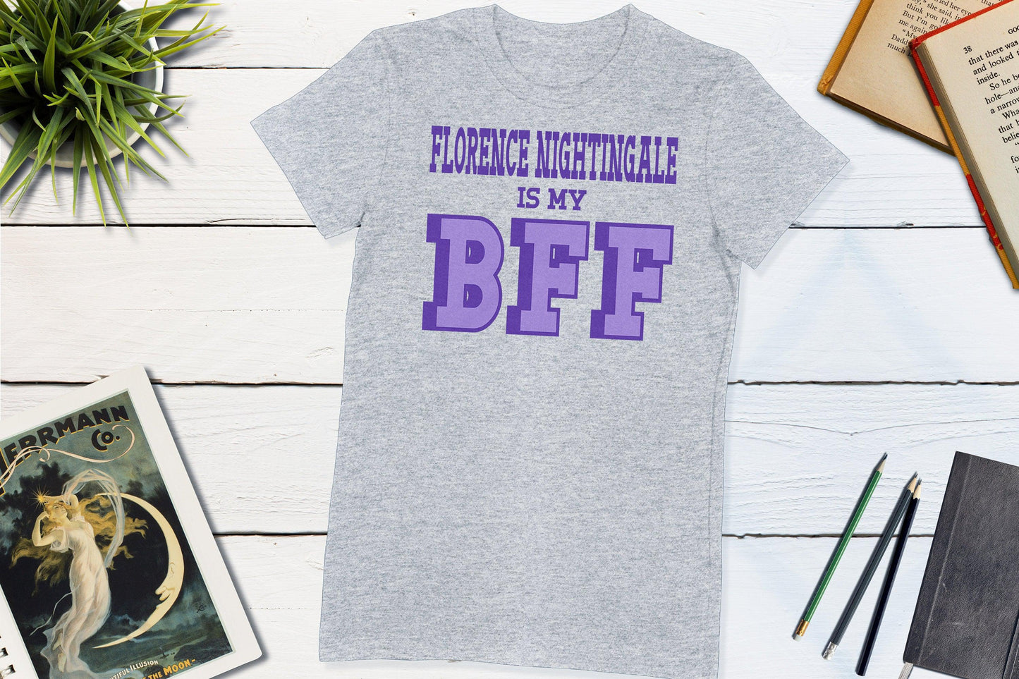 Great Women of History - Florence Nightingale is my BFF-Women's T-shirt-Yesteeyear