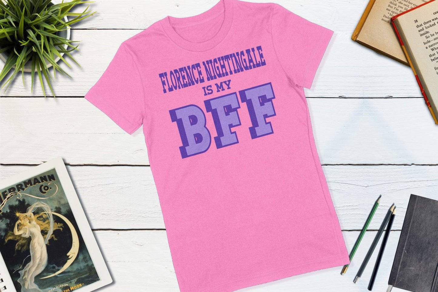 Great Women of History - Florence Nightingale is my BFF-Women's T-shirt-Yesteeyear