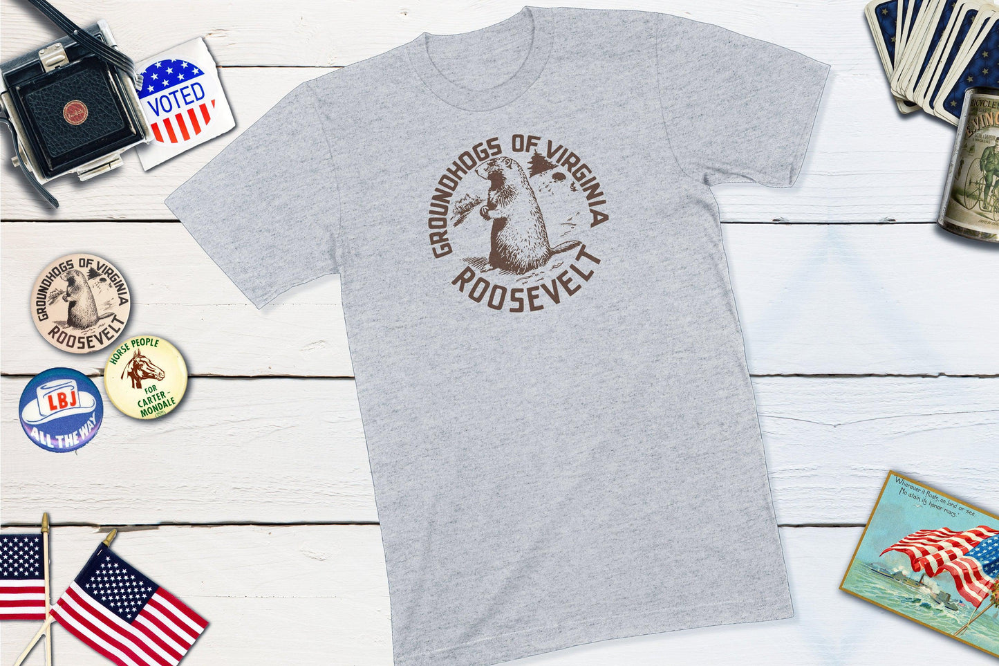 Groundhogs of Virginia For Franklin D Roosevelt-Unisex T-shirt-Yesteeyear