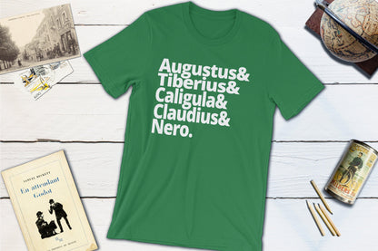 Hail Caesar! Roman Emperors Shirt - Augustus, Tiberius, Caligula, Claudius and Nero-Unisex T-shirt-Yesteeyear