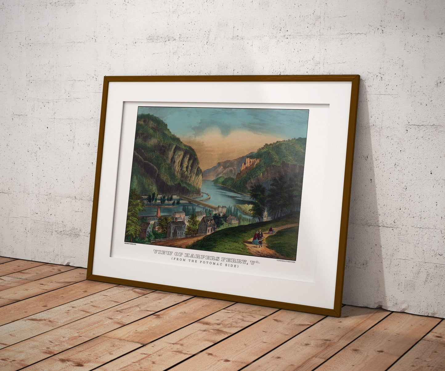 Harpers Ferry West Virginia Currier & Ives Poster Print-Poster-Yesteeyear