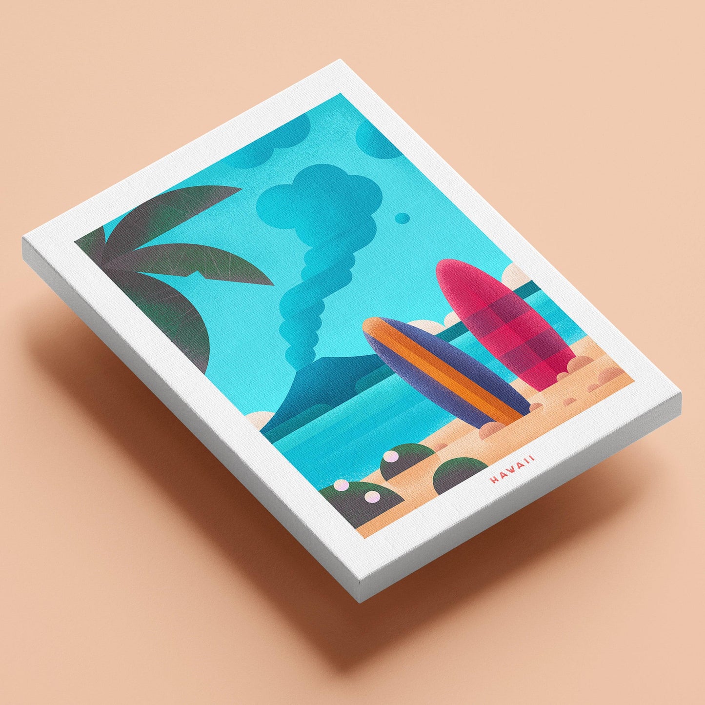 Hawaii Travel Poster Canvas-Canvas-Yesteeyear