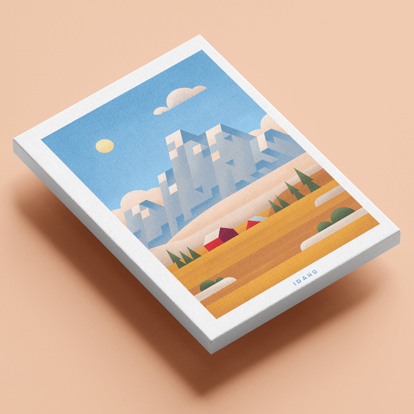 Idaho Travel Poster Canvas-Canvas-Yesteeyear