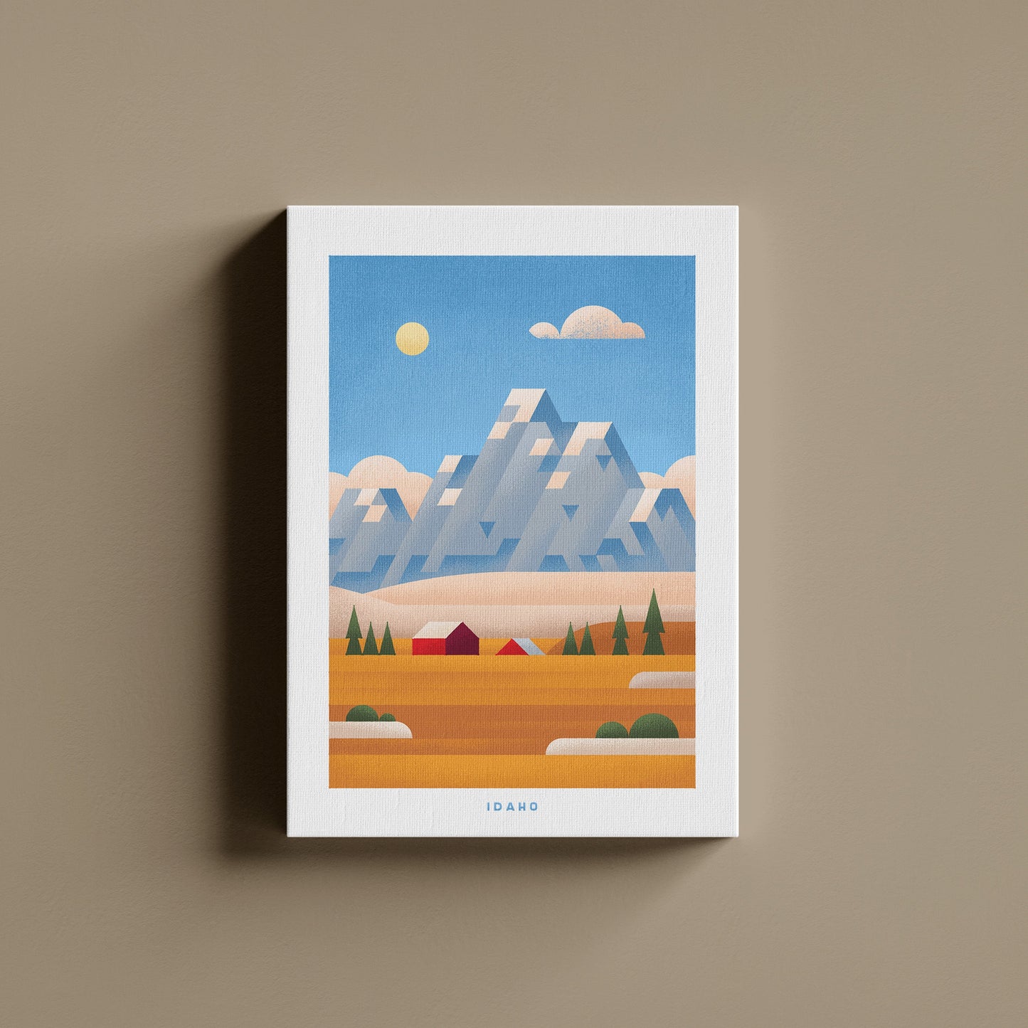 Idaho Travel Poster Canvas-Canvas-Yesteeyear