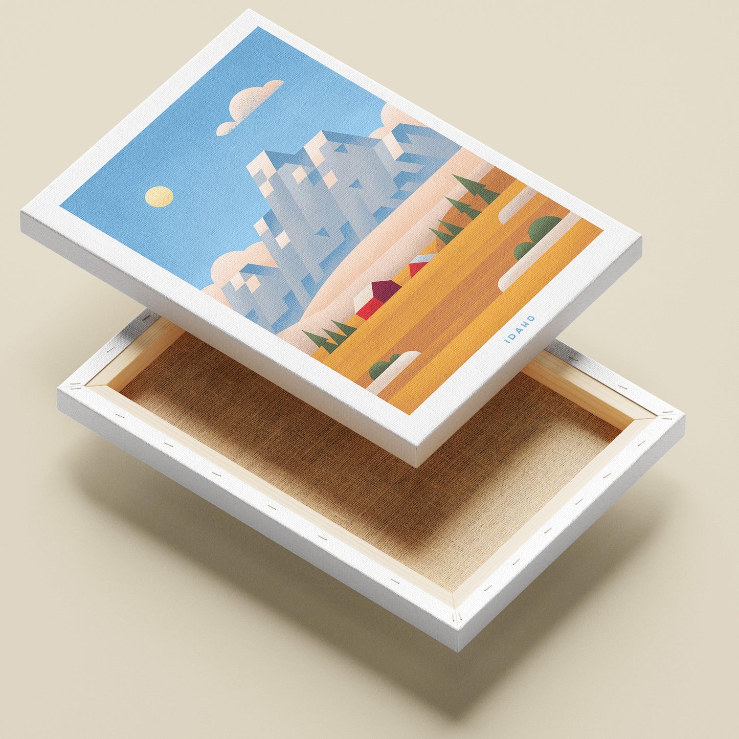 Idaho Travel Poster Canvas-Canvas-Yesteeyear