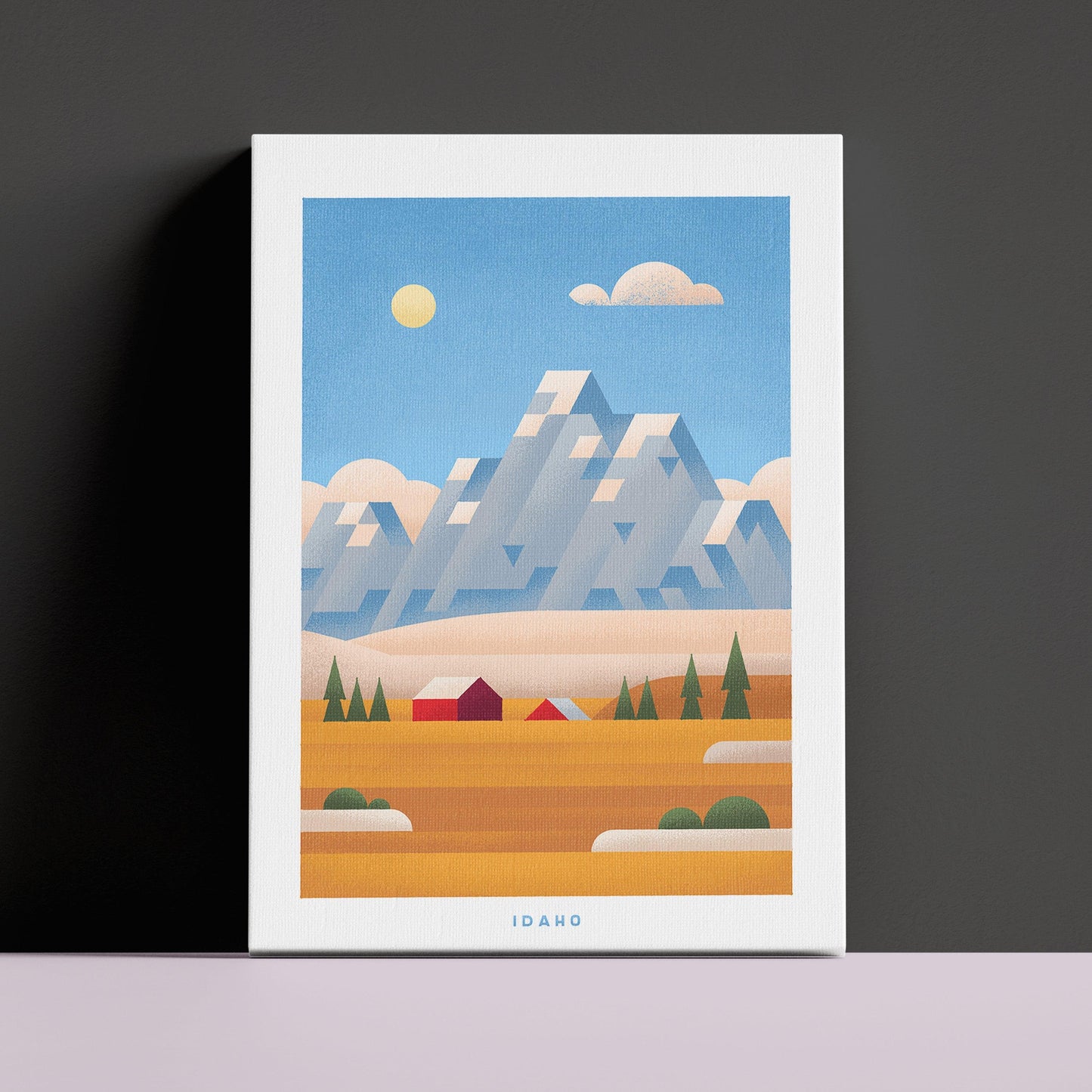 Idaho Travel Poster Canvas-Canvas-Yesteeyear