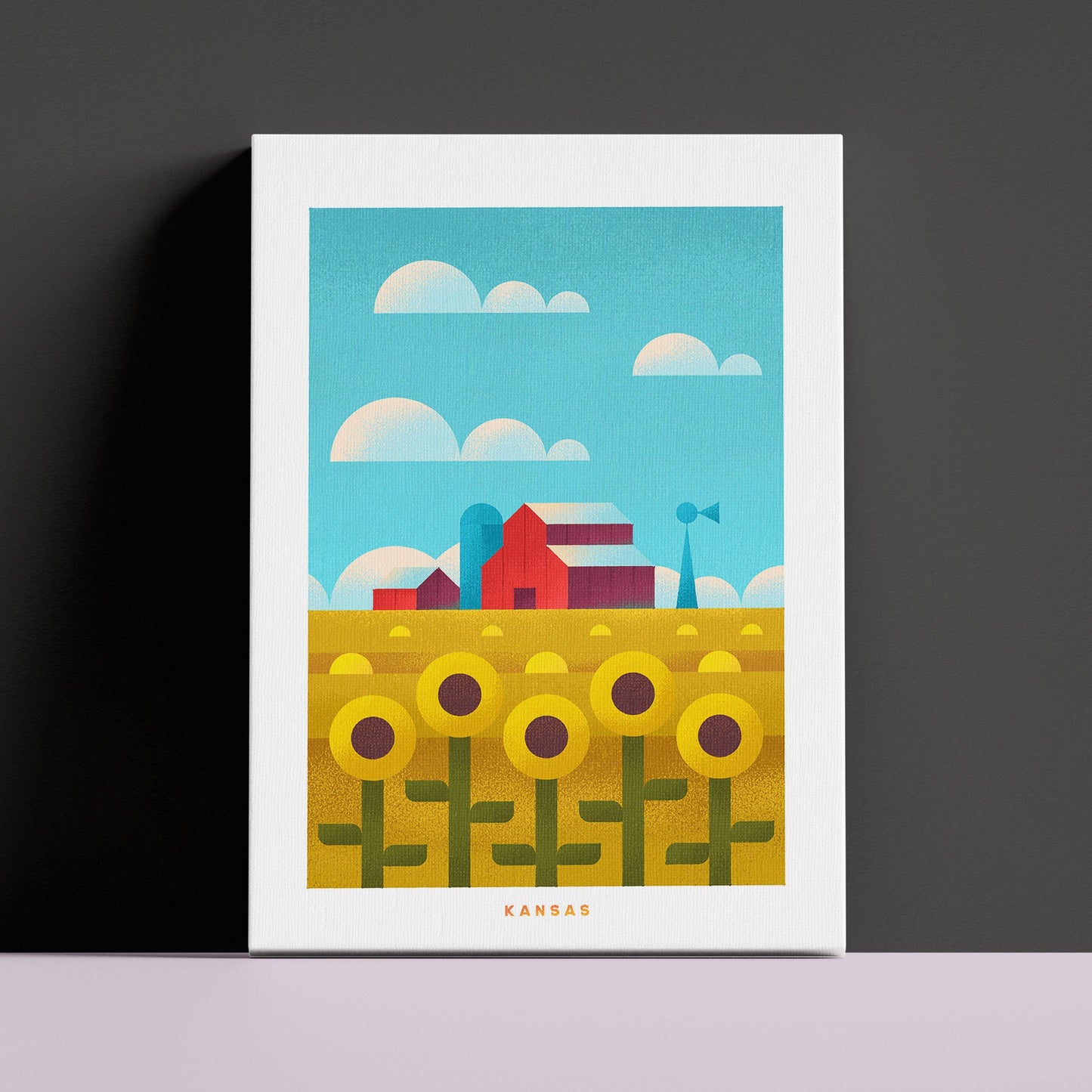 Kansas Travel Poster Canvas-Canvas-Yesteeyear