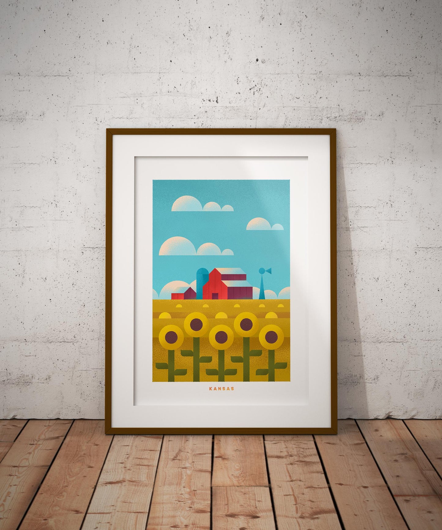 Kansas Travel Poster Print-Poster-Yesteeyear