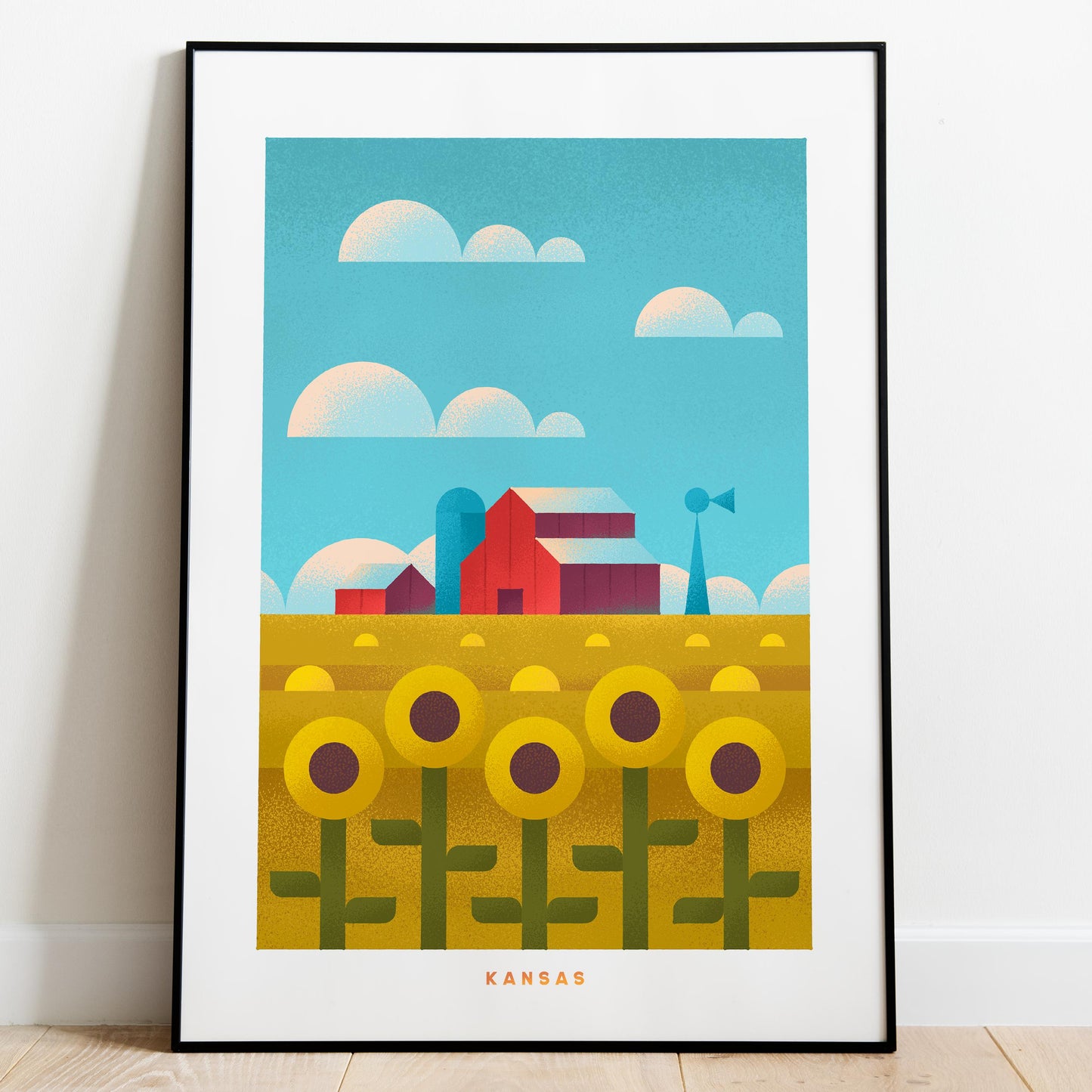 Kansas Travel Poster Print-Poster-Yesteeyear