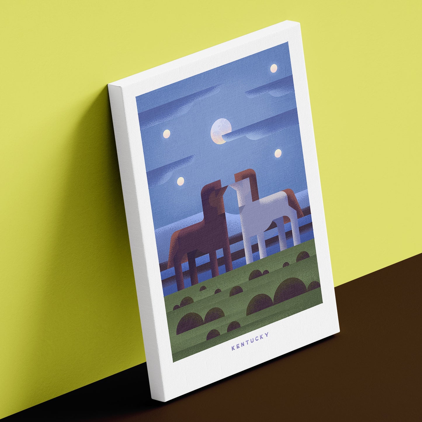 Kentucky Travel Poster Canvas-Canvas-Yesteeyear
