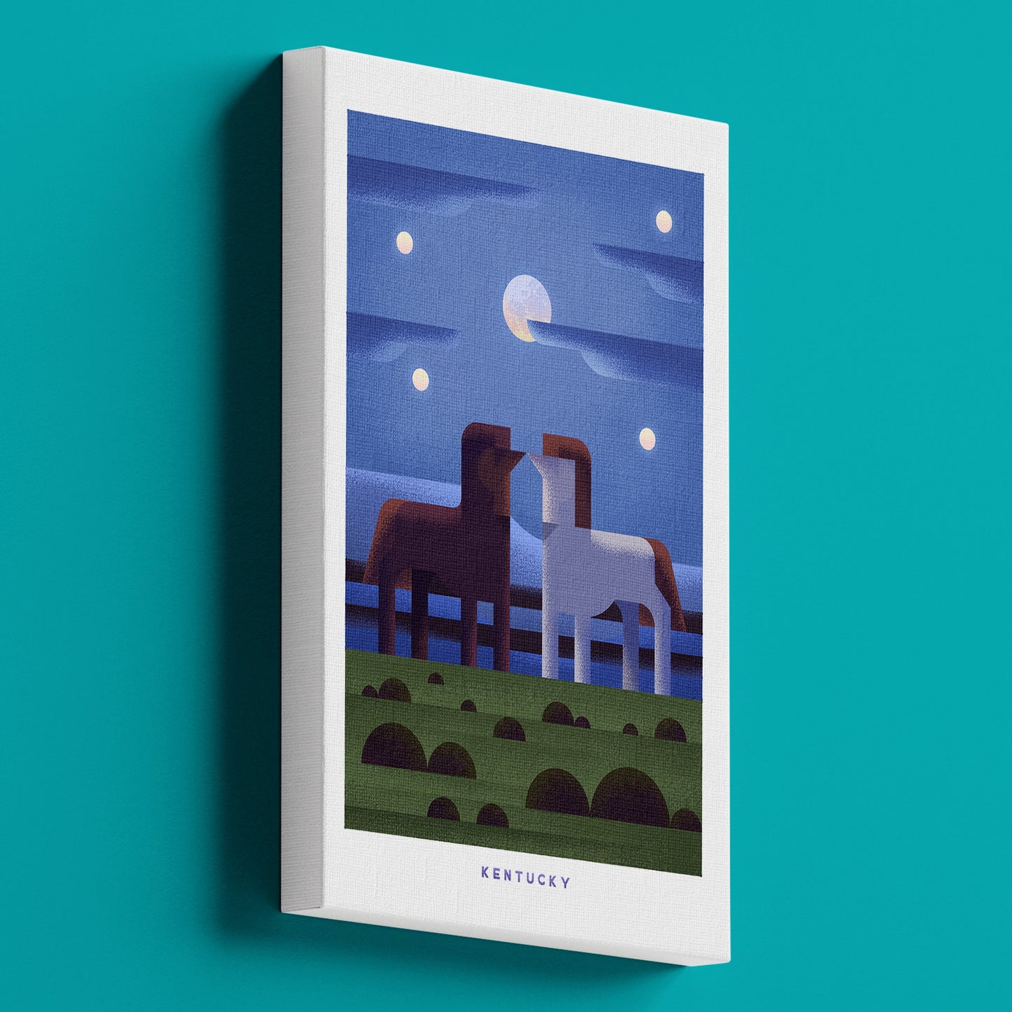 Kentucky Travel Poster Canvas-Canvas-Yesteeyear