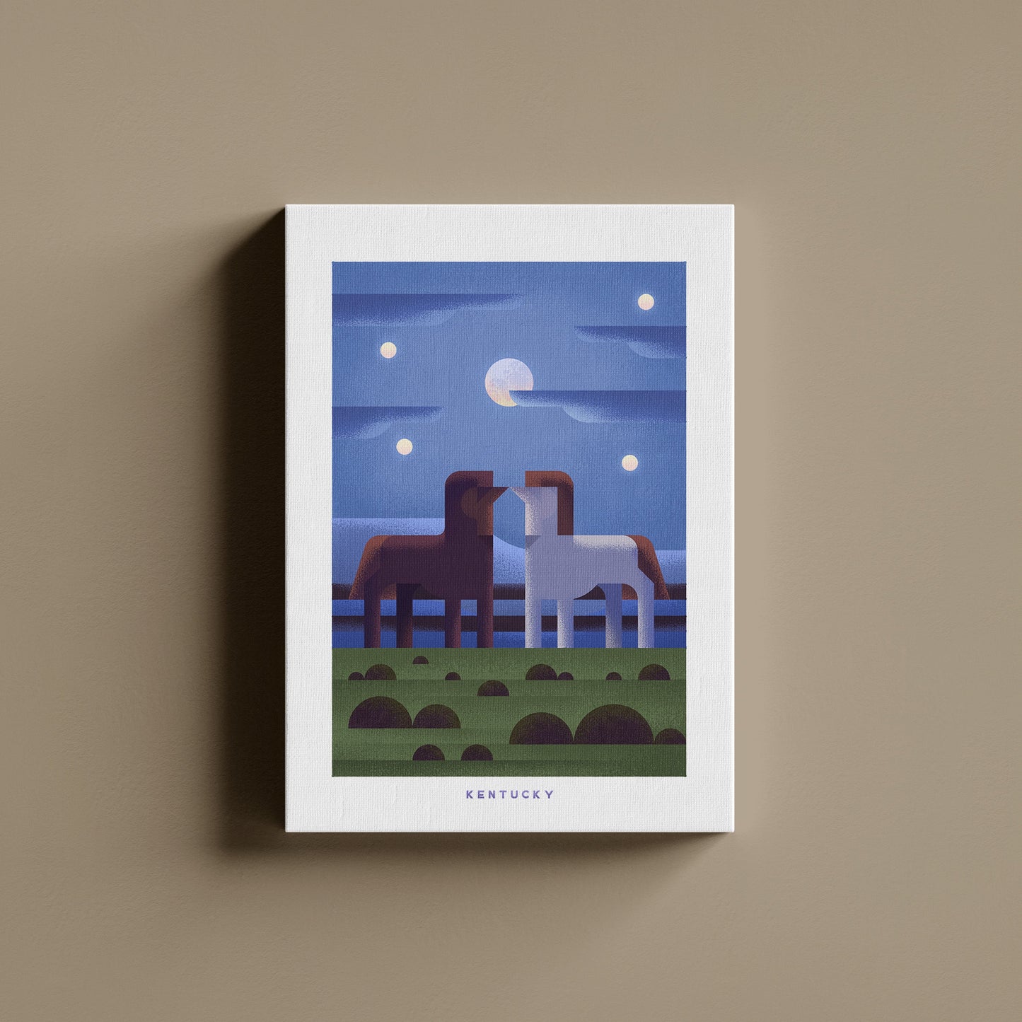 Kentucky Travel Poster Canvas-Canvas-Yesteeyear