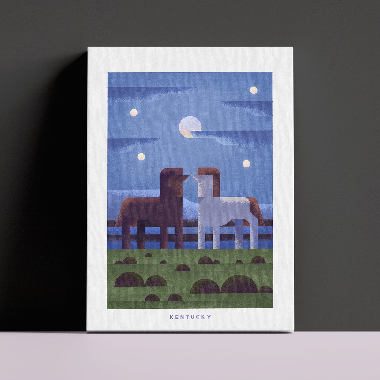 Kentucky Travel Poster Canvas-Canvas-Yesteeyear