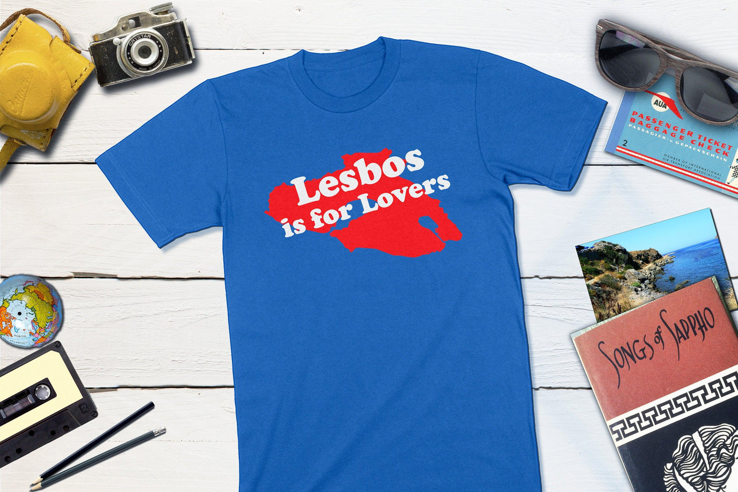 Lesbos Is For Lovers - Greek Island Shirt-Unisex T-shirt-Yesteeyear