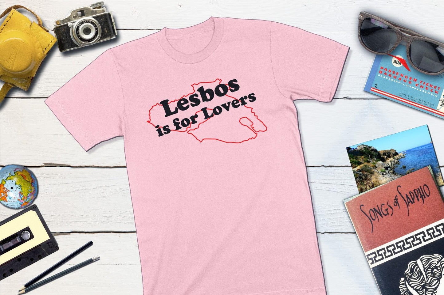 Lesbos Is For Lovers - Greek Island Shirt-Unisex T-shirt-Yesteeyear