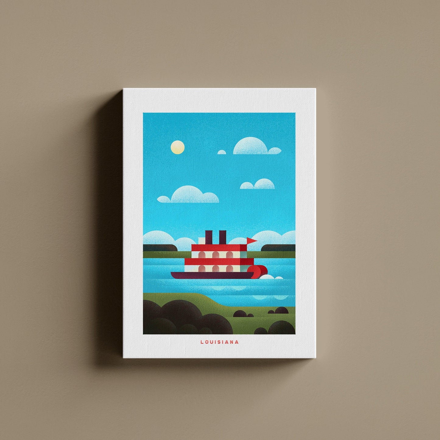 Louisiana Travel Poster Canvas-Canvas-Yesteeyear
