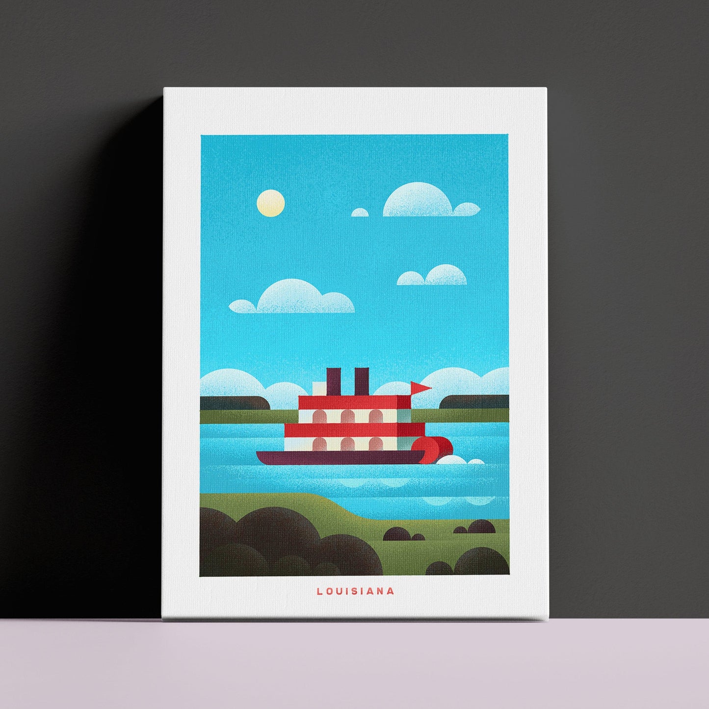 Louisiana Travel Poster Canvas-Canvas-Yesteeyear