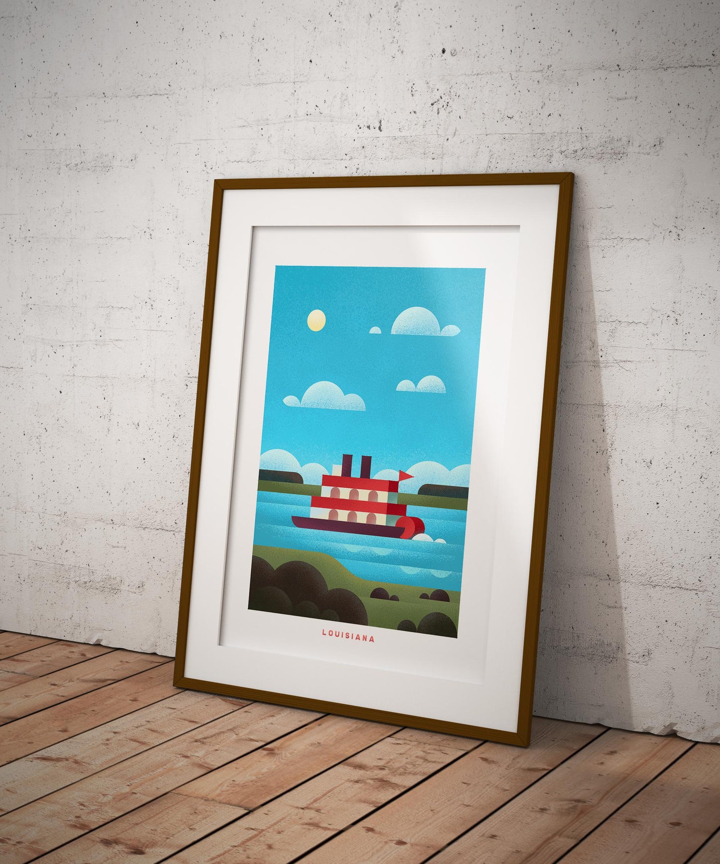 Louisiana Travel Poster Print-Poster-Yesteeyear