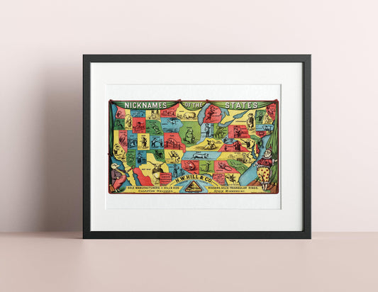 Mackwitz State Nicknames Poster Hill's Hog Ringers 1884 Poster Print-Poster-Yesteeyear