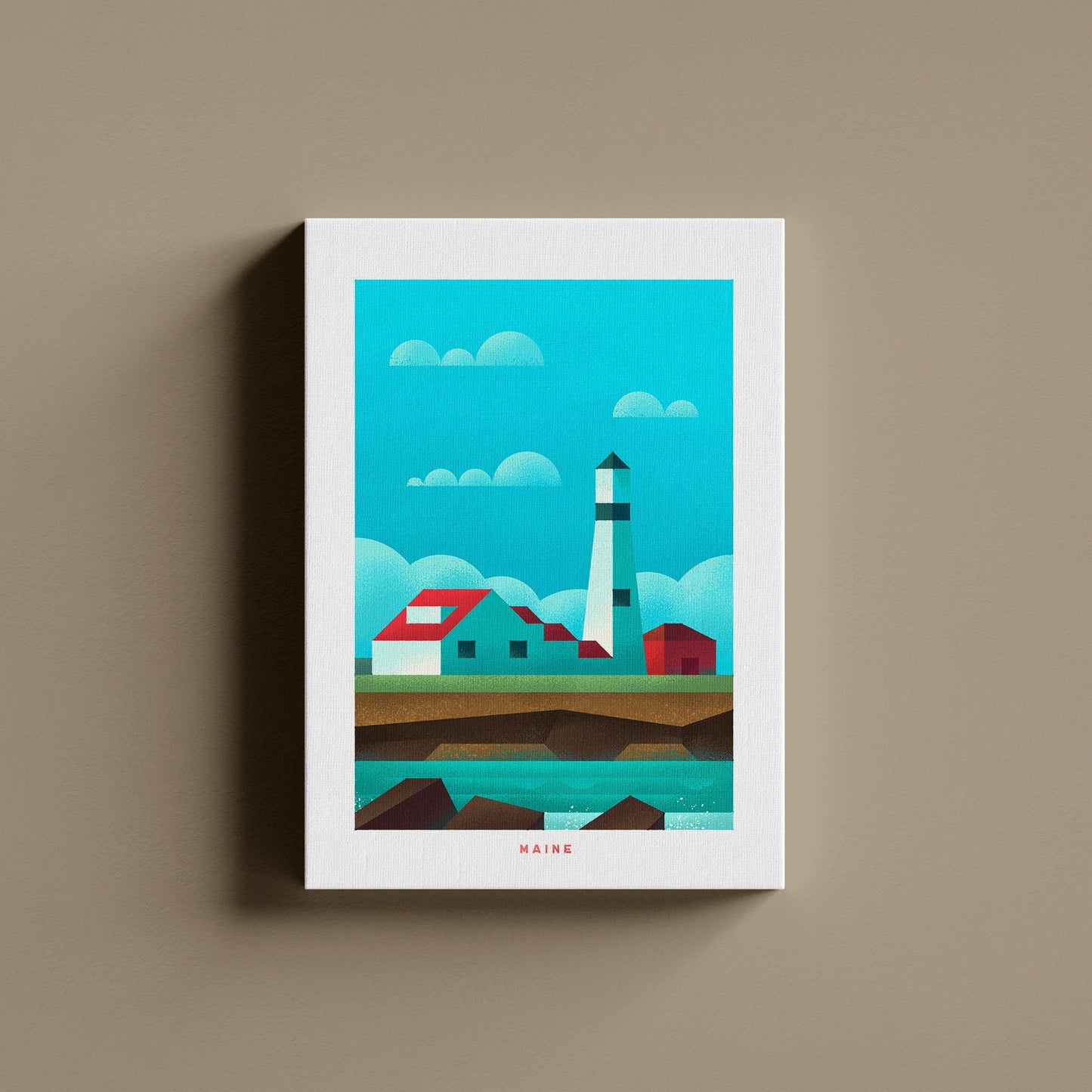 Maine Travel Poster Canvas-Canvas-Yesteeyear