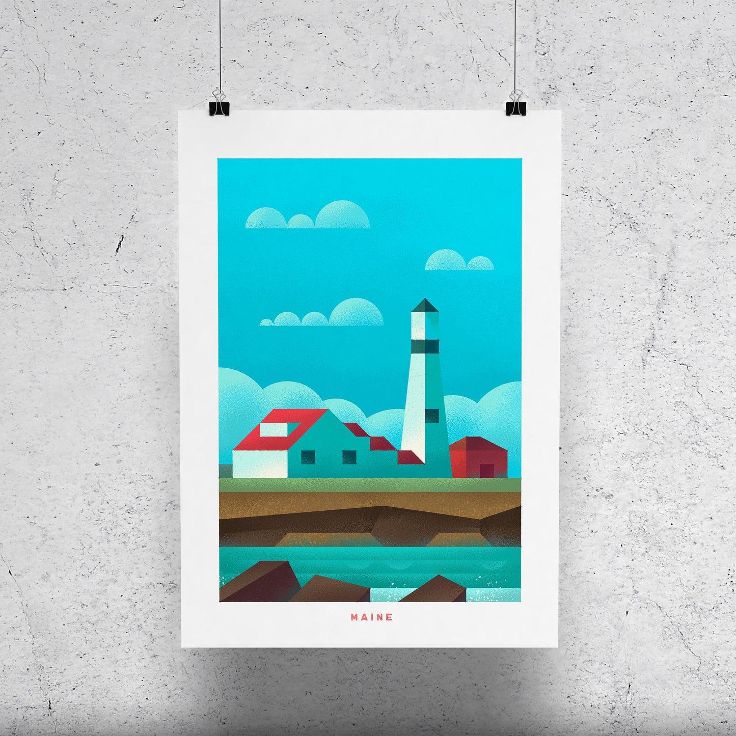 Maine Travel Poster Print-Poster-Yesteeyear