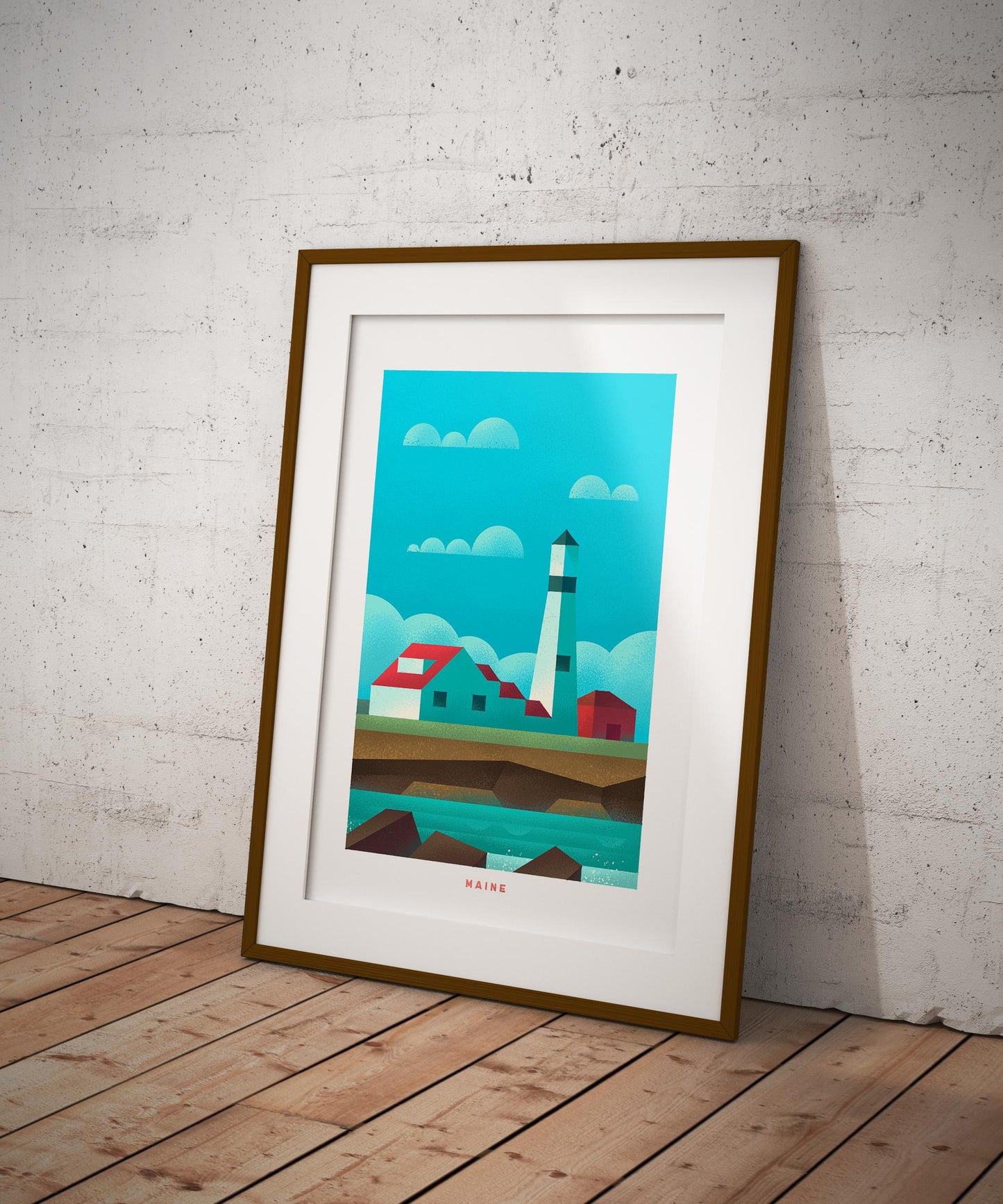 Maine Travel Poster Print-Poster-Yesteeyear