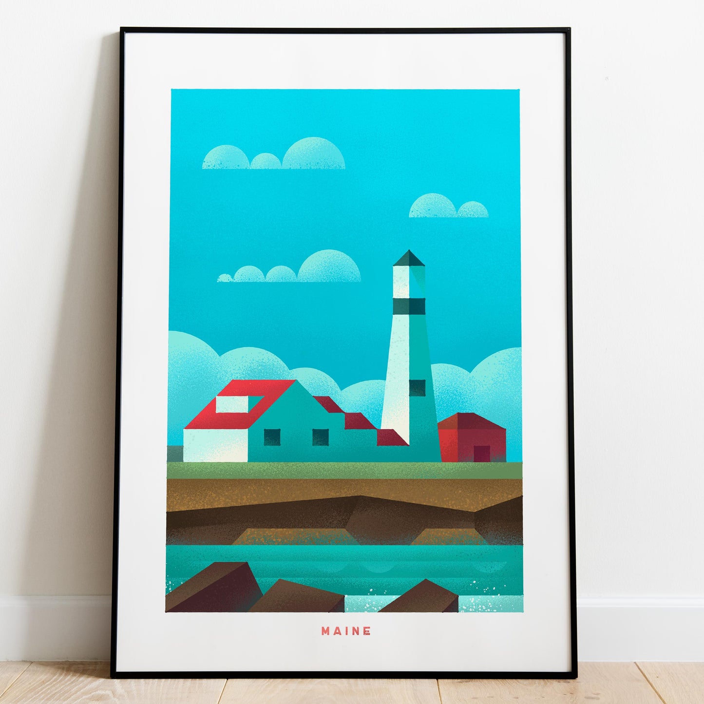 Maine Travel Poster Print-Poster-Yesteeyear