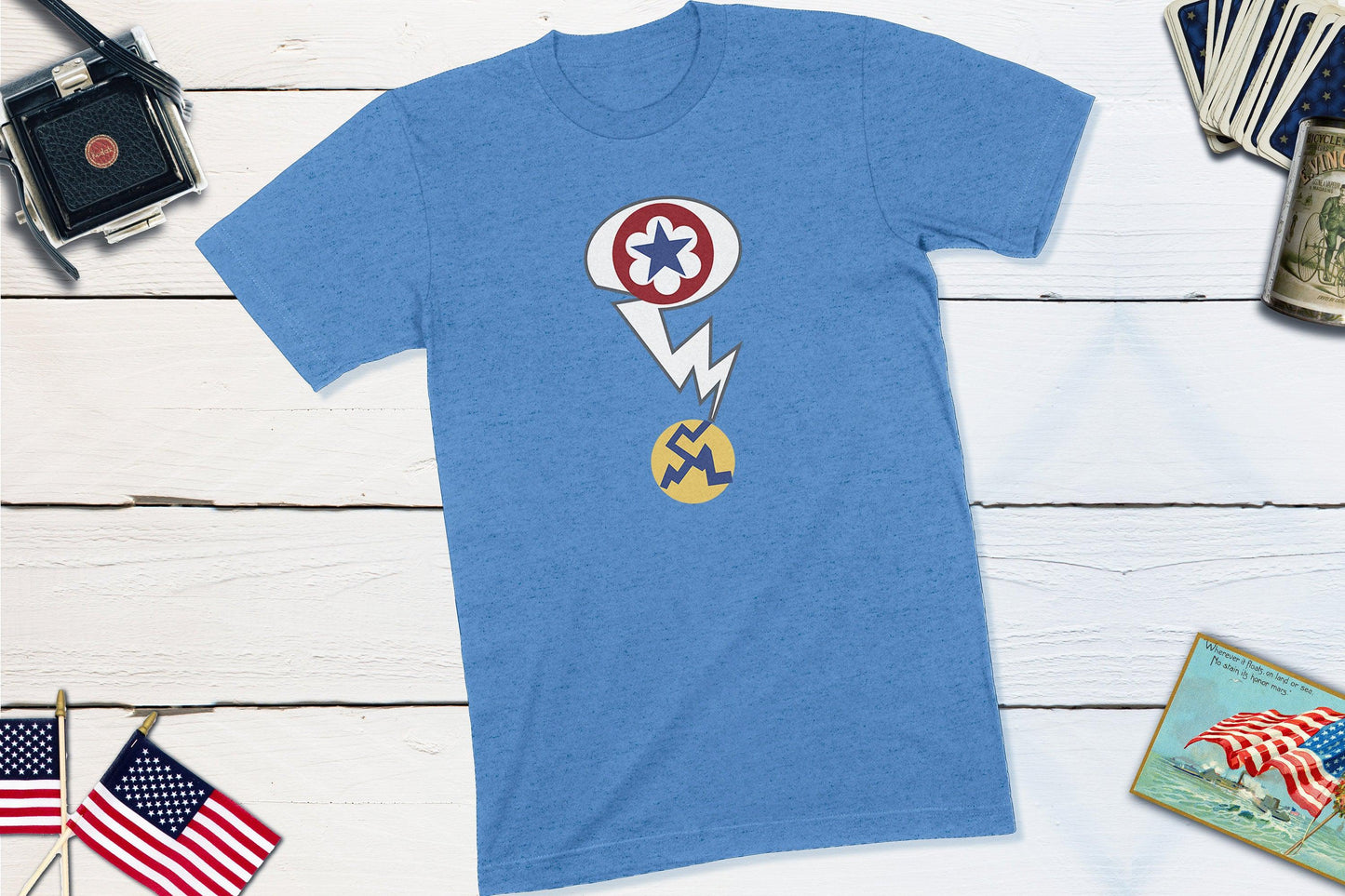 Manhattan District Army Shoulder Sleeve Insignia - Atomic Bomb Project-Unisex T-shirt-Yesteeyear