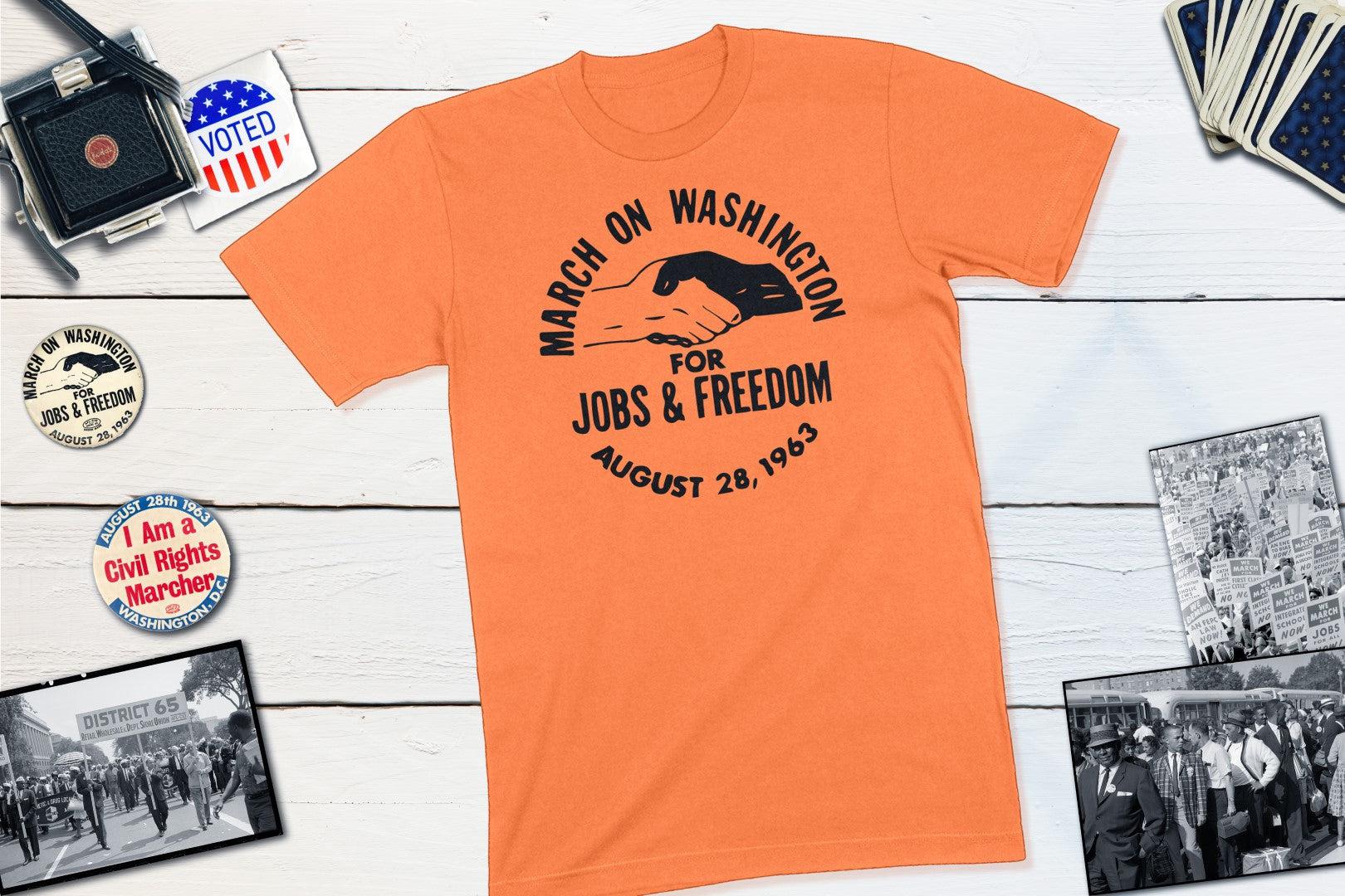 March on Washington for Jobs and Freedom - August 28 1963 - US Civil Rights-Unisex T-shirt-Yesteeyear