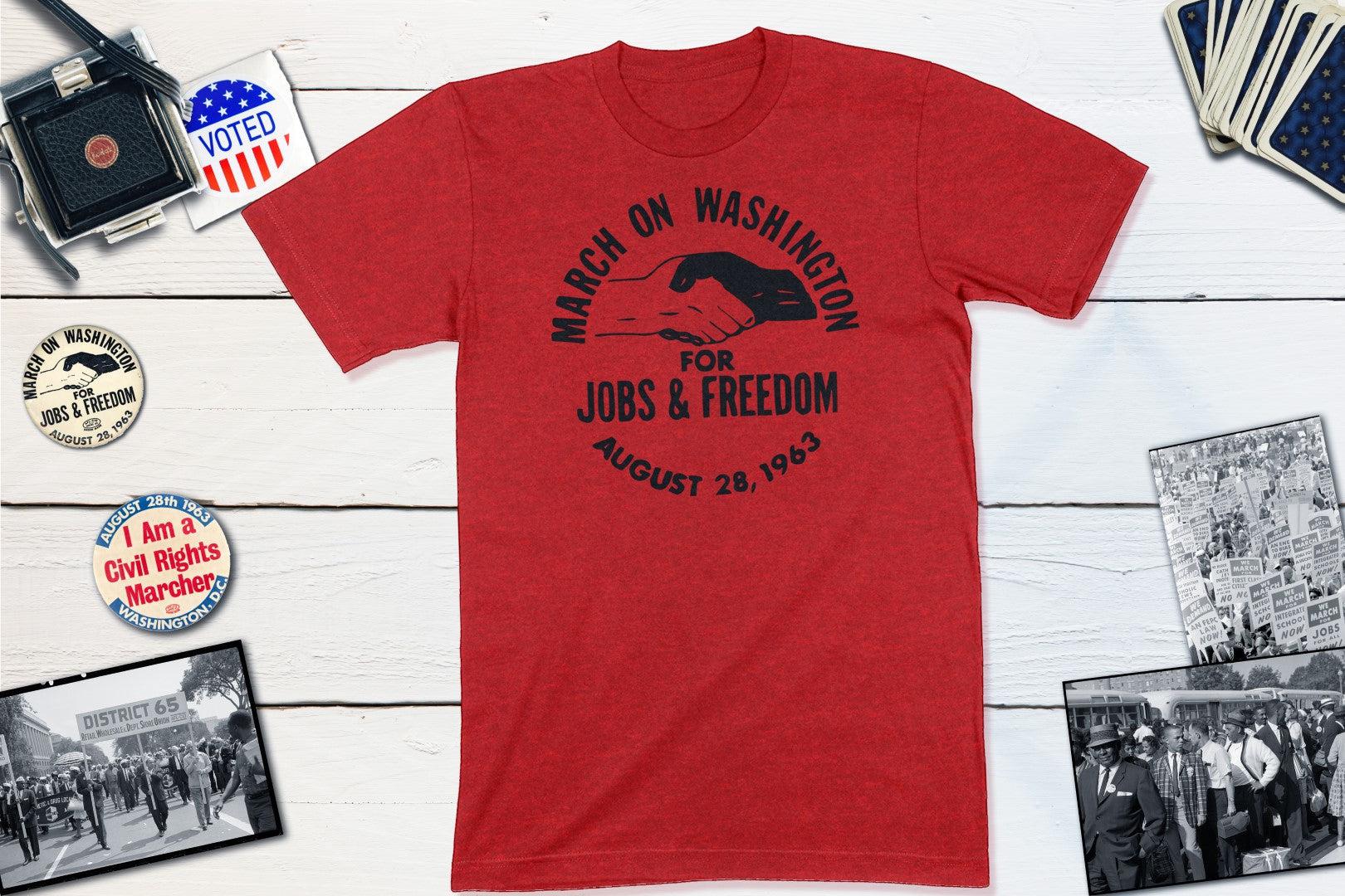 March on Washington for Jobs and Freedom - August 28 1963 - US Civil Rights-Unisex T-shirt-Yesteeyear