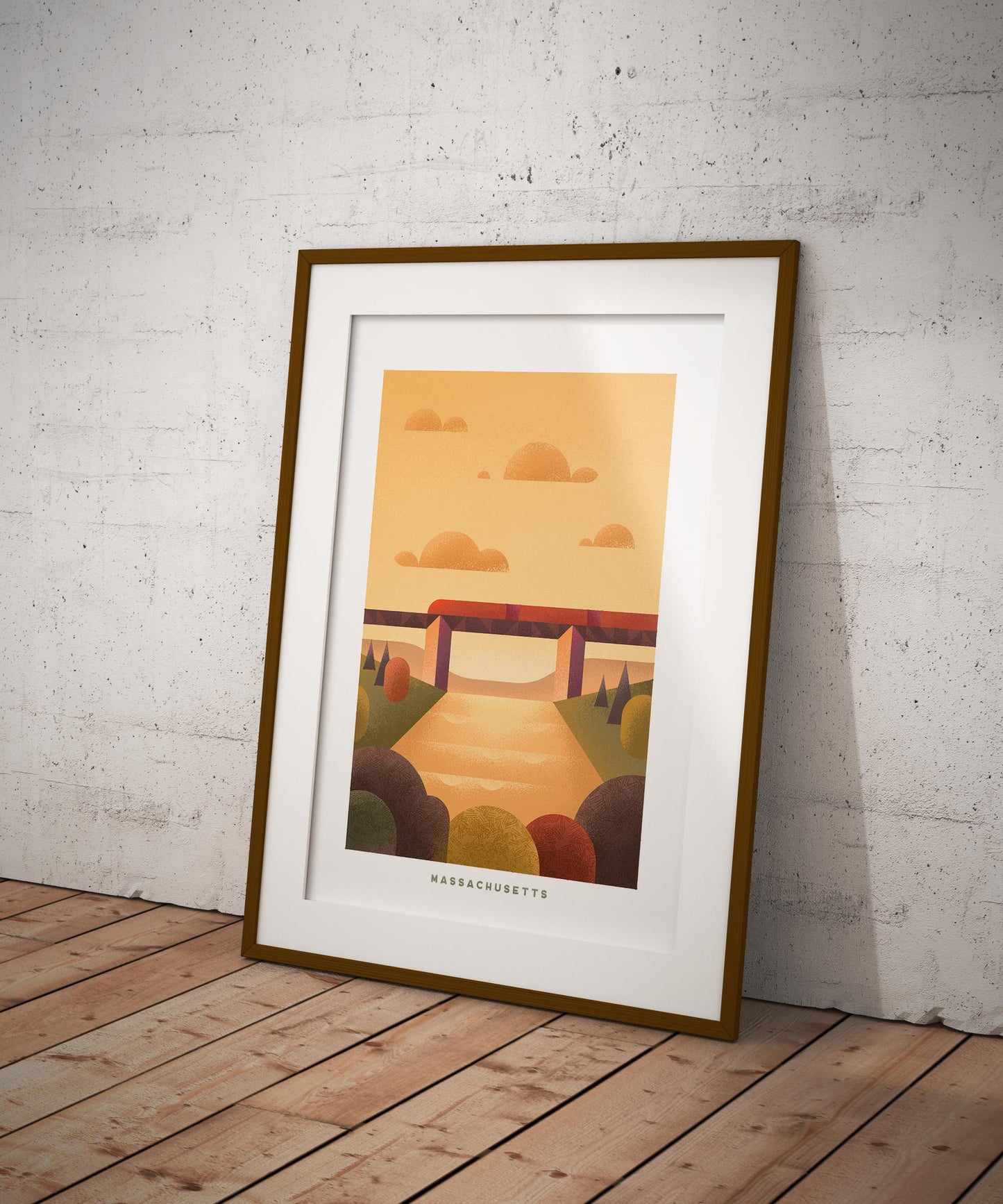 Massachusetts Travel Poster Print-Poster-Yesteeyear