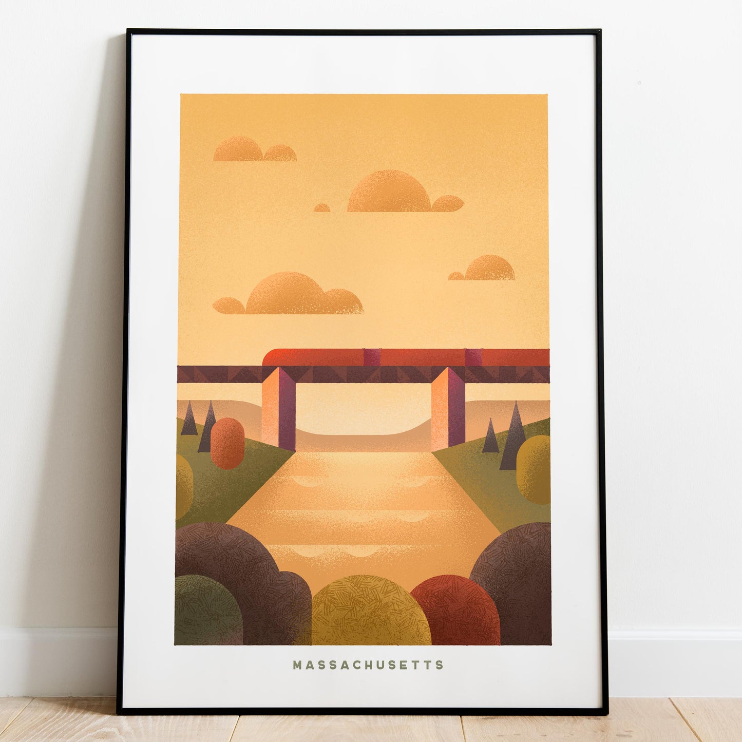 Massachusetts Travel Poster Print-Poster-Yesteeyear