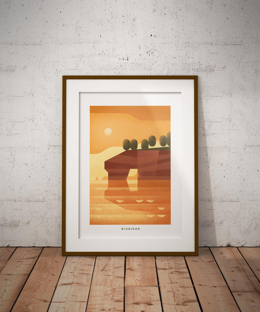 Michigan Travel Poster Print-Poster-Yesteeyear