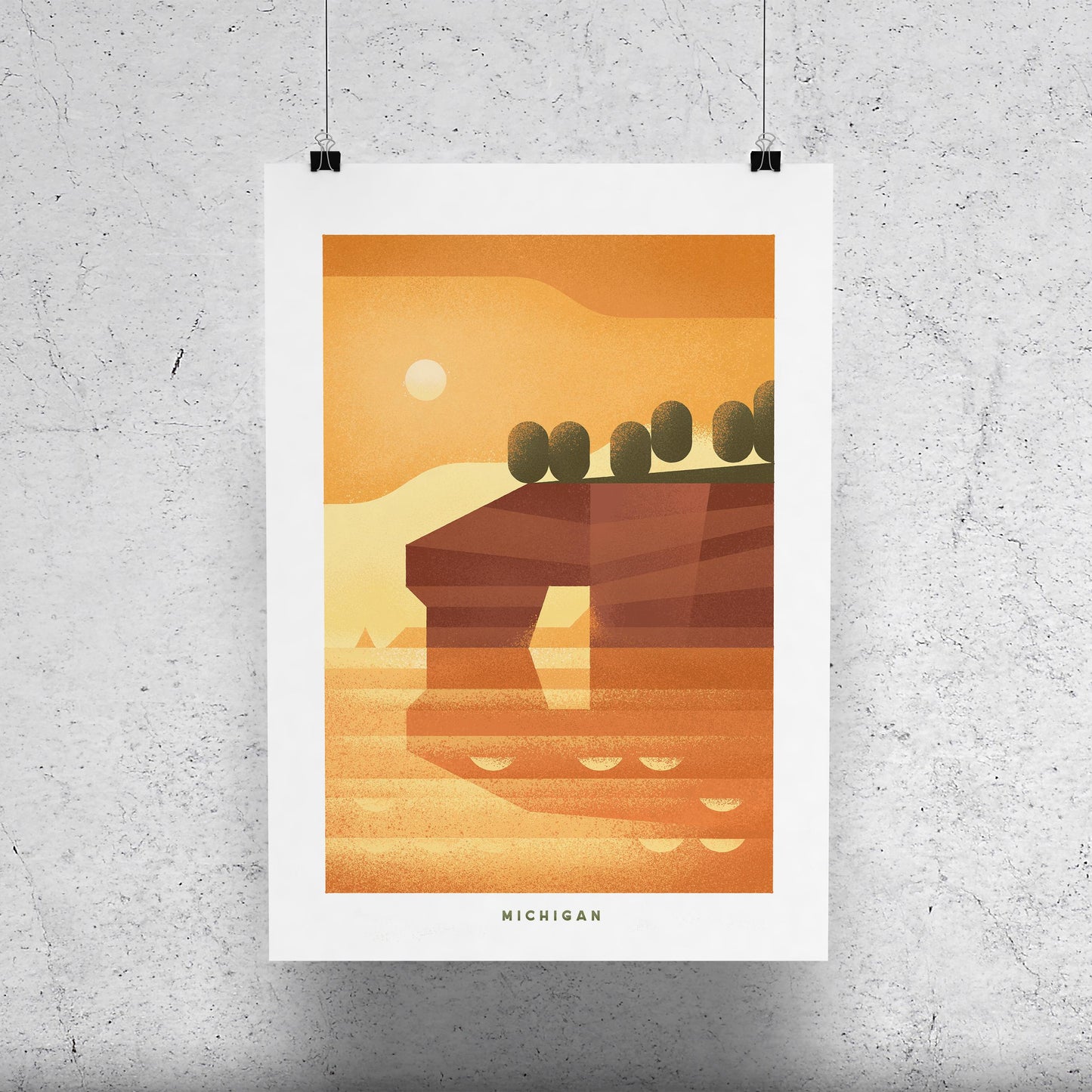 Michigan Travel Poster Print-Poster-Yesteeyear