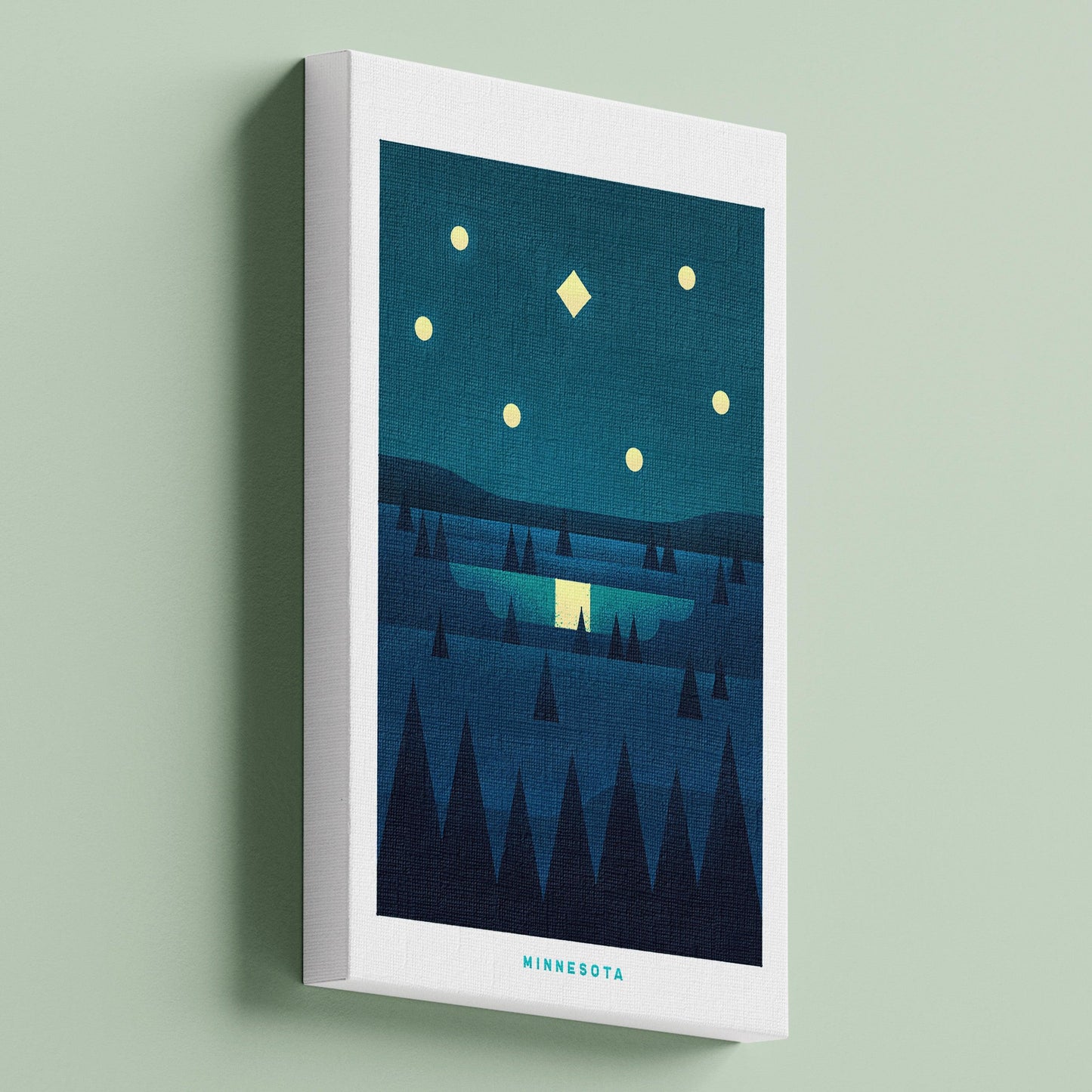 Minnesota Travel Poster Canvas-Canvas-Yesteeyear