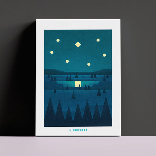 Minnesota Travel Poster Canvas-Canvas-Yesteeyear