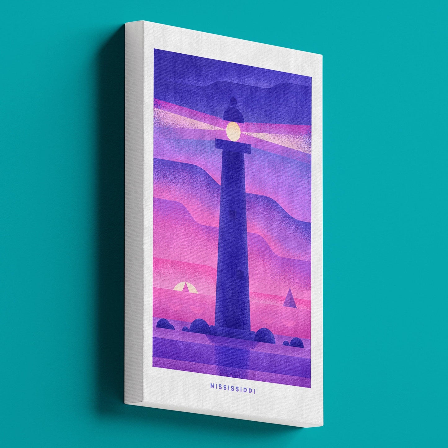 Mississippi Travel Poster Canvas-Canvas-Yesteeyear