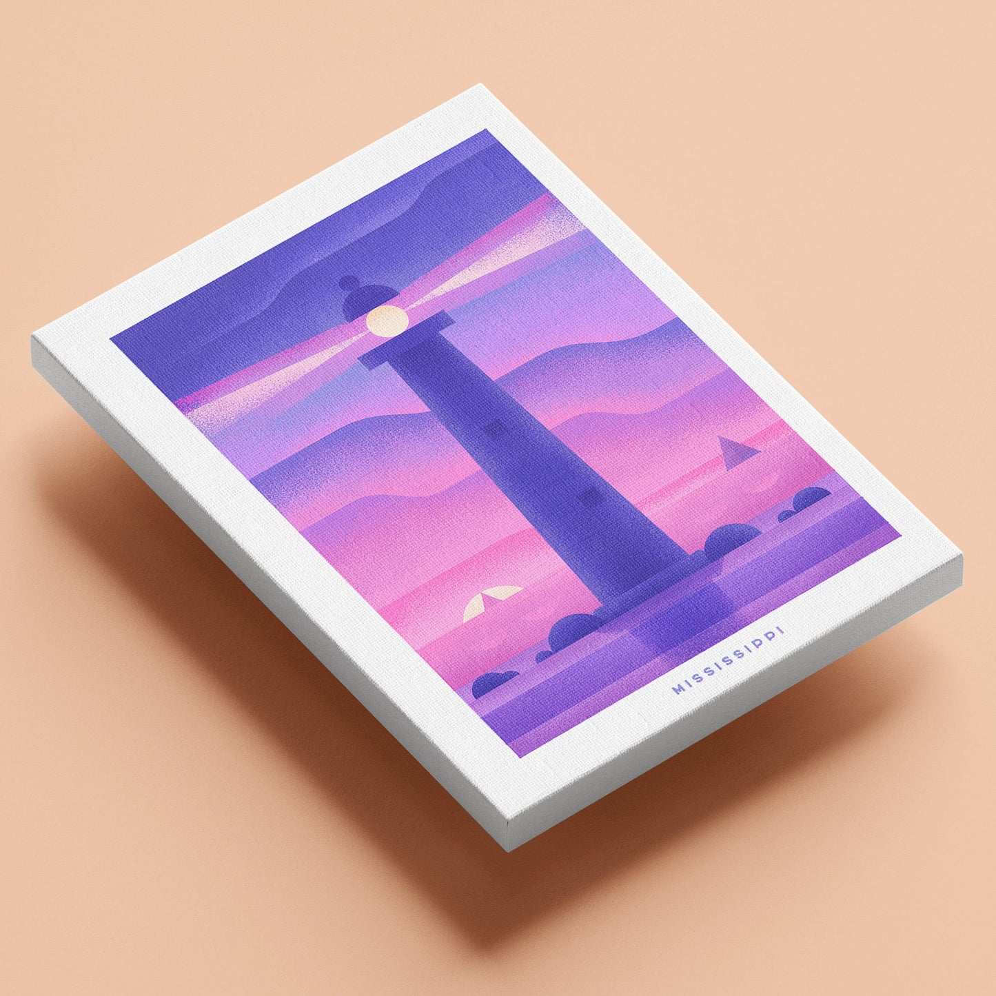 Mississippi Travel Poster Canvas-Canvas-Yesteeyear