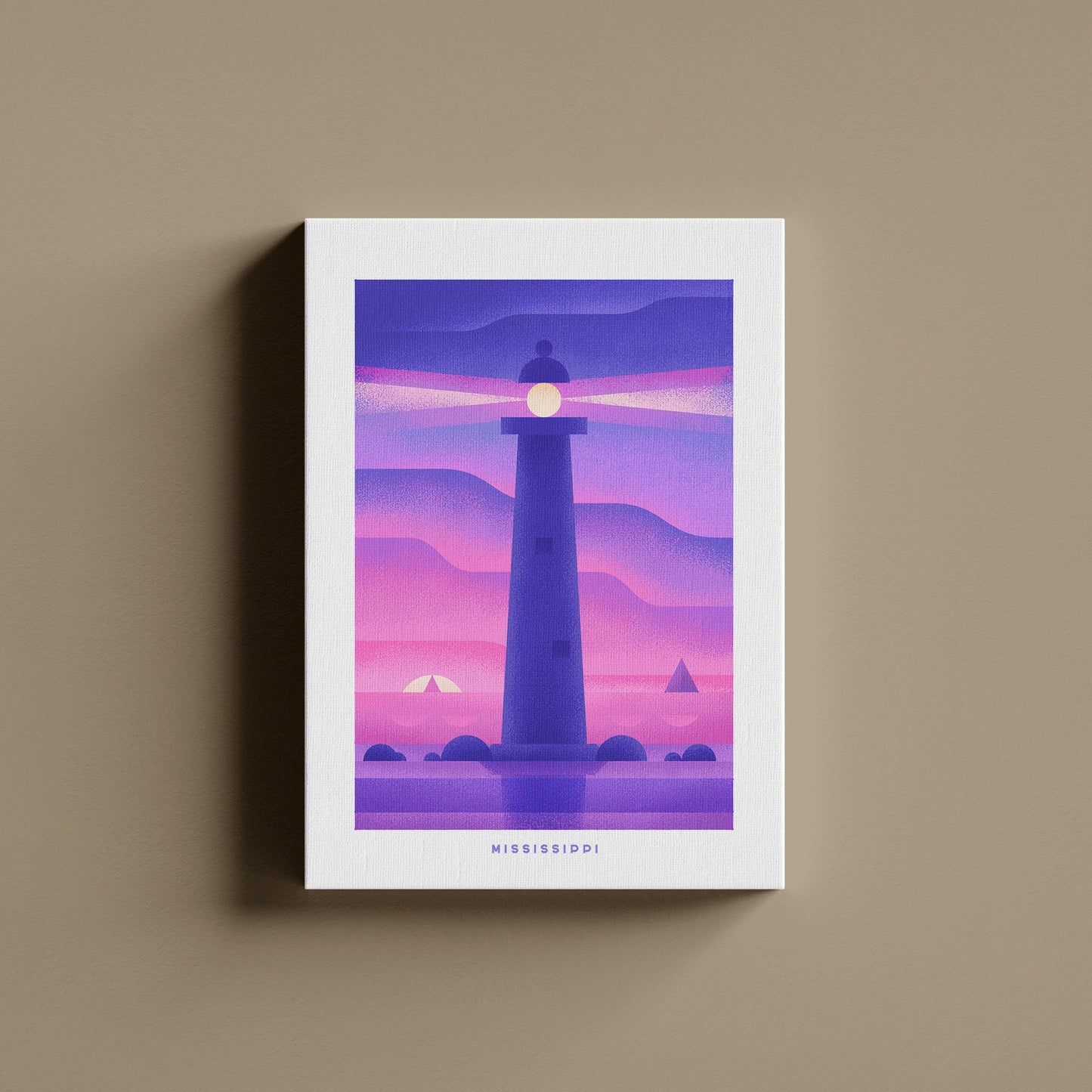 Mississippi Travel Poster Canvas-Canvas-Yesteeyear