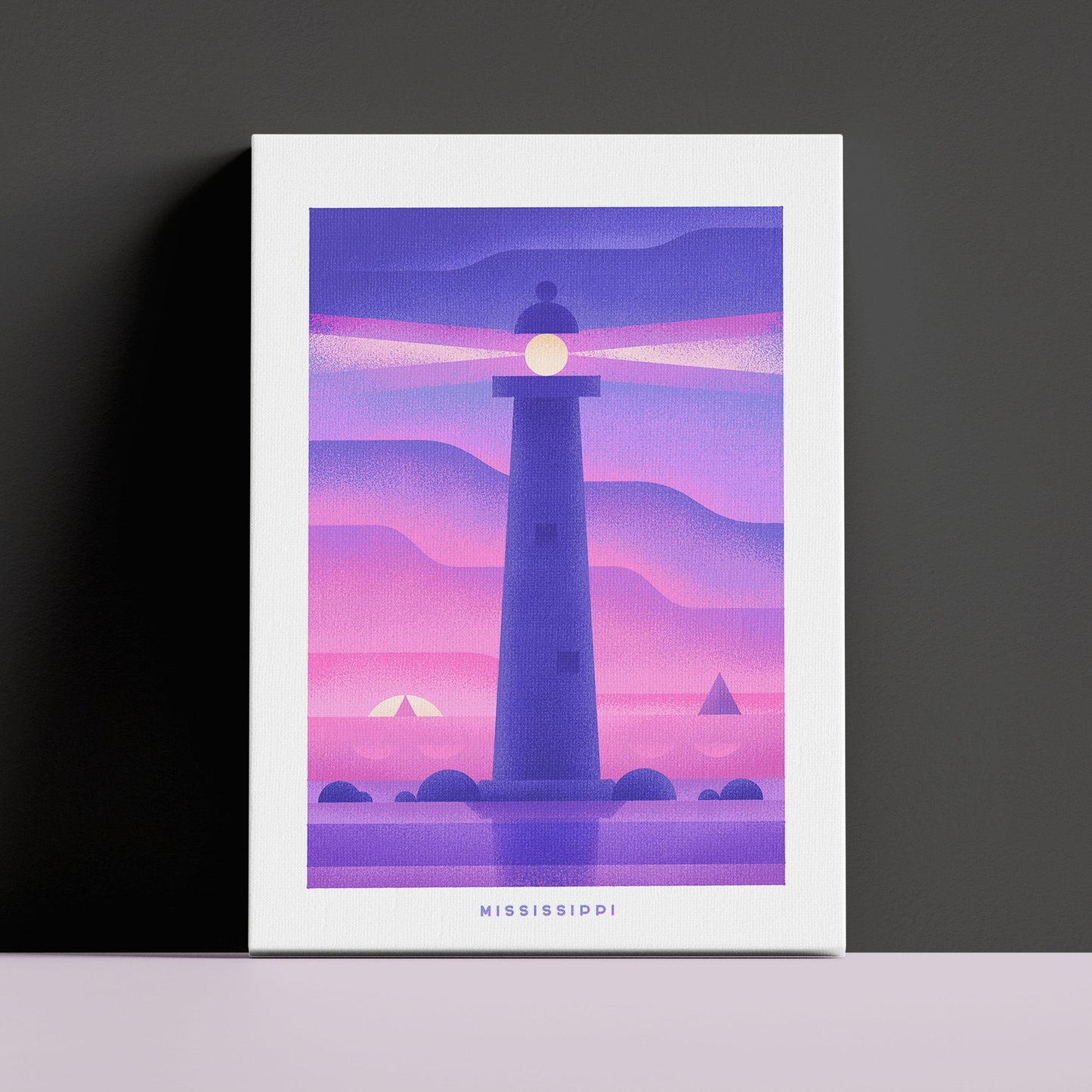 Mississippi Travel Poster Canvas-Canvas-Yesteeyear