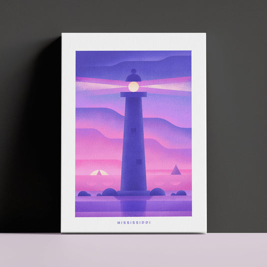Mississippi Travel Poster Canvas-Canvas-Yesteeyear