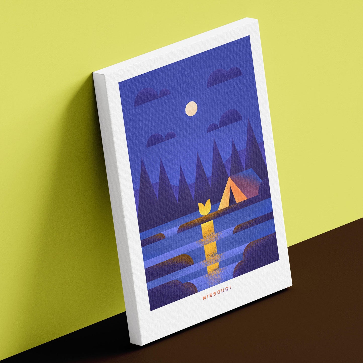 Missouri Travel Poster Canvas-Canvas-Yesteeyear