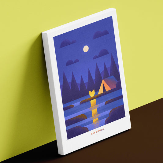 Missouri Travel Poster Canvas-Canvas-Yesteeyear