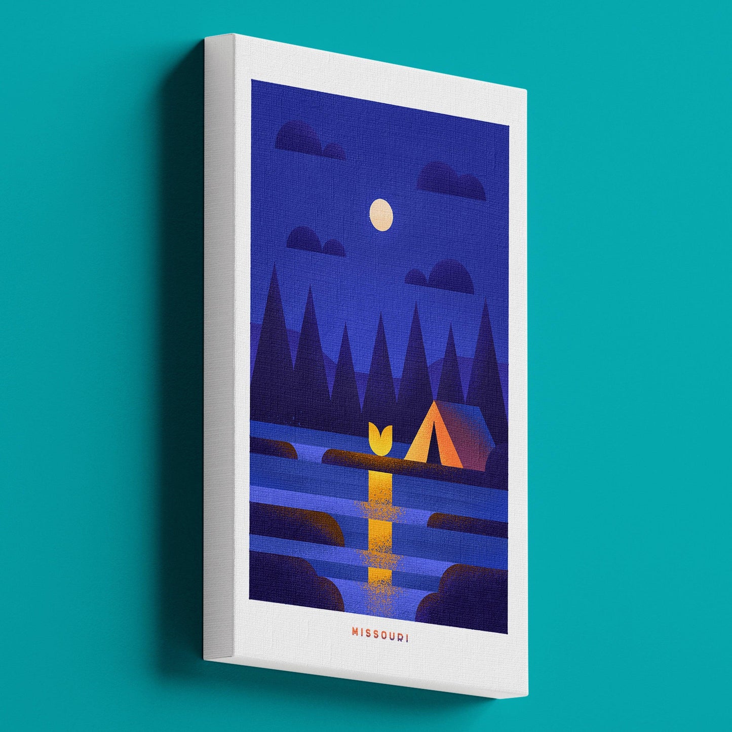 Missouri Travel Poster Canvas-Canvas-Yesteeyear